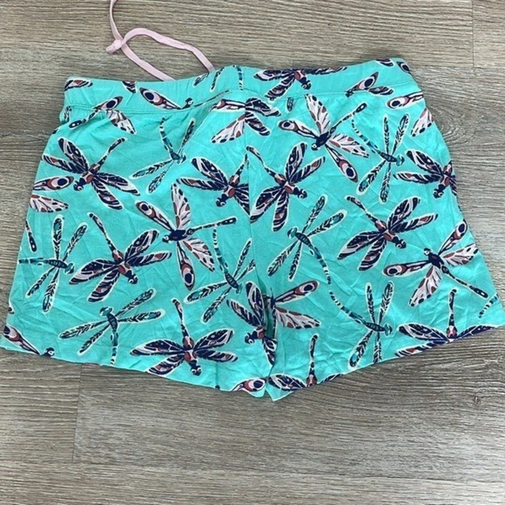 Munki Munki Pajama Shorts Women's S Dragonfly Bamboo Cotton Lounge